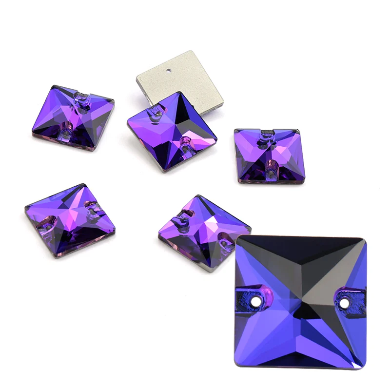 Purple Velvet AAAAA sew On Stone Одежда высшего качества Цвет хрустальные стразы Вышивание на аксессуары DIY одежды пошив одежды - Цвет: Purple Velvet
