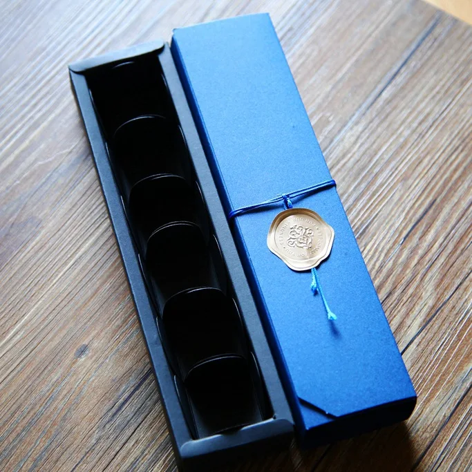 6 grains of chocolat Синий шоколад Коробки шоколад Бумага коробка подарок ко Дню Святого Валентина Рождество День рождения поставки ювелирных изделий Подарочная упаковка 10 компл./лот - Цвет: 6 grains of chocolat