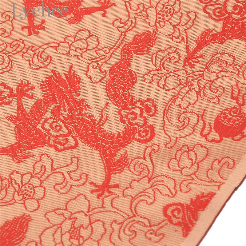 Lychee Life Dragon Pattern парча ткань Ретро стиль швейная DIY материалы ручной работы для