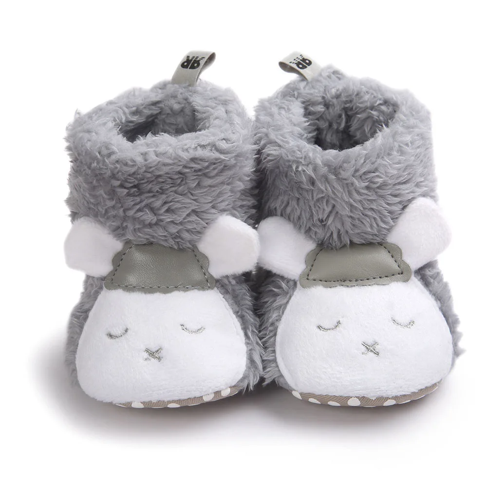 Детская обувь зимние ботинки для младенцев мягкие пушистые теплые малышей