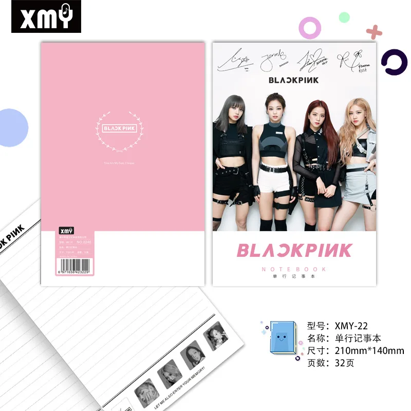 BLACKPINK 1 шт. KPOP Blackpink TXT STRAYKIDS SEVENTEEN TWICE GOT7 мини дневник записная книжка канцелярские принадлежности памятки принадлежности для ноутбуков вентилятор подарок - Цвет: BLACKPINK