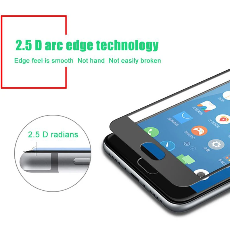 Полностью покрывающее закаленное Стекло для Meizu M5C U10 U20 Pro 6 7 15 16 16th плюс M6S Mblu S6 15 M3 M5 M5S M6 Примечание MX6 E3 Экран протектор