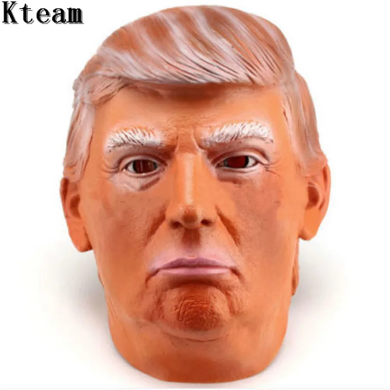 Donald Горячо! Знаменитый человек Дональд Трамп в. В. Путиным Обамой Mr. Bean Psy костюм маска на Хэллоуин Реалистичная латексная маскарадная Карнавальная маска - Цвет: Donald