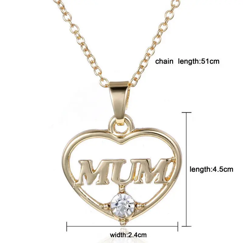 Модное ожерелье с подвеской в виде сердца мамы Подарки Для Семьи ювелирные
