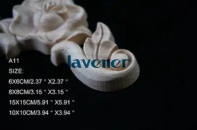 Искусственная деревянная резная угловая аппликация Неокрашенная рамка дверная