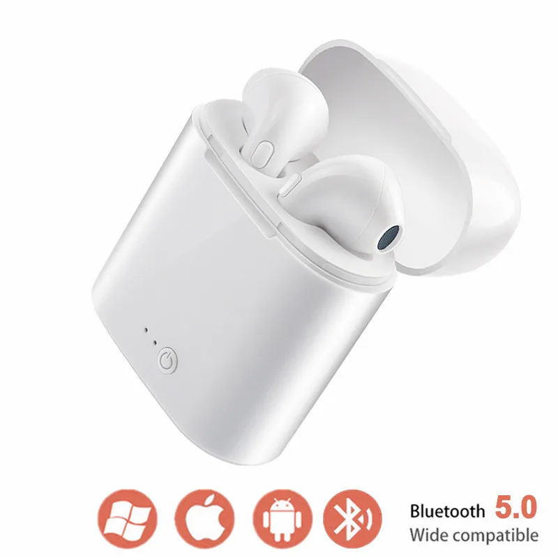 Беспроводные Bluetooth-наушники i7s TWS 5 0 стереонаушники-вкладыши гарнитура с зарядным