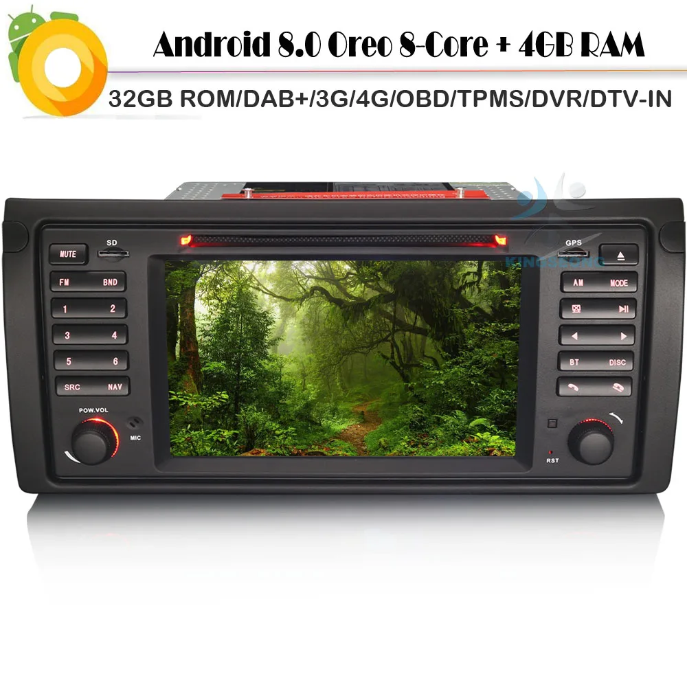 Android 8 0 автомобильный CD плеер DAB + Sat Nav для BMW X5 E53 WiFi 4G GPS Радио RDS BT USB SD DVR OBD Octa Core RAM 32GB
