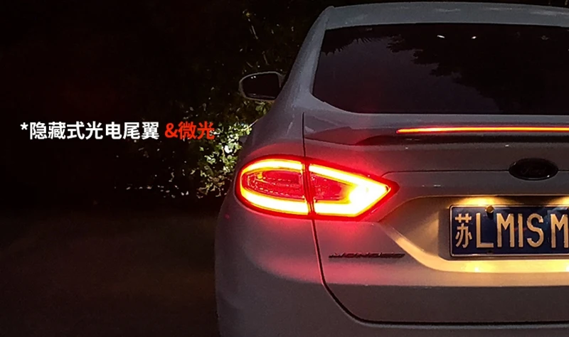 Для Ford Mondeo/Fusion украшение автомобиля 2013 ABS Пластик Краски ing Цвет задний светодиодный спойлер