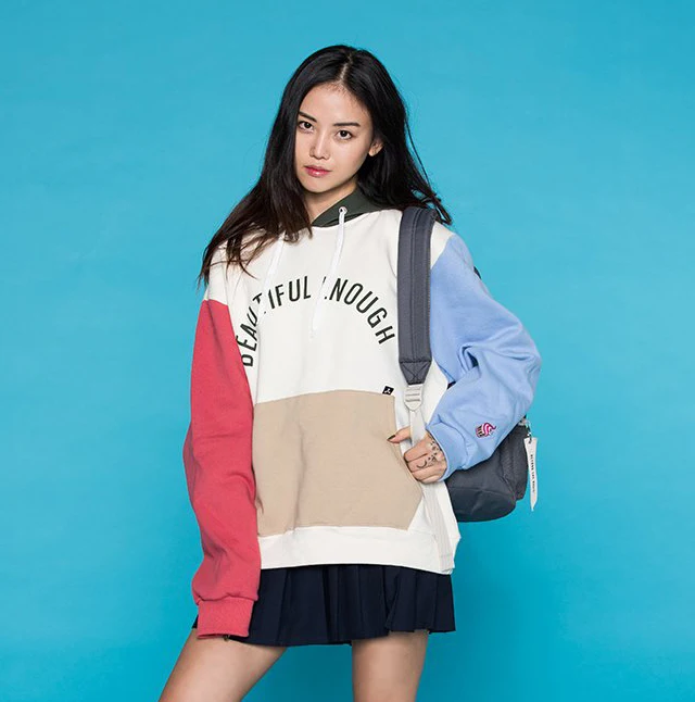 Женские толстовки Macaron новинка 2017 Женский пуловер свитшот с большими карманами и