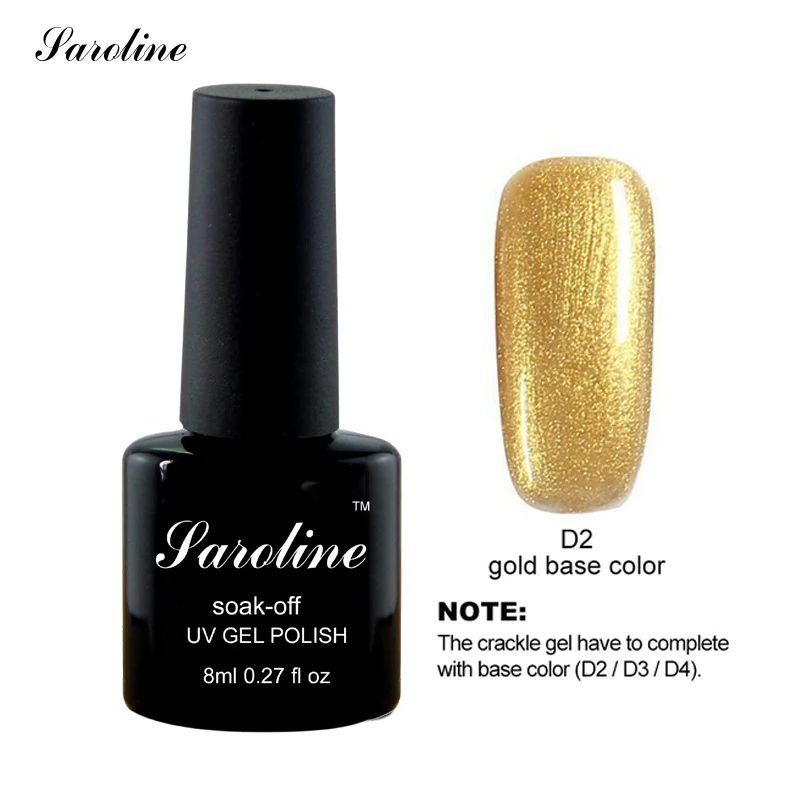 D2 Saroline Lucky Crackle УФ-гель для ногтей гибридные Лаки 8 мл Art Crackling гель лак Светодиодная лампа лак для ногтей ноготь с эффектом трещин лак - Цвет: D2