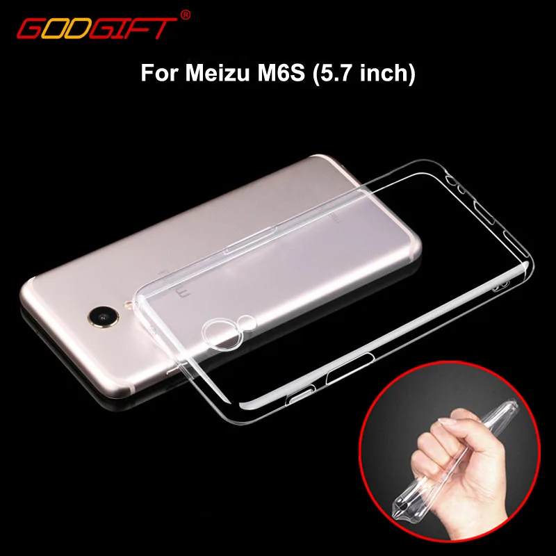 Чехол GodGift для Meizu m6s роскошный Прозрачный ударопрочный силиконовый чехол m 6 s