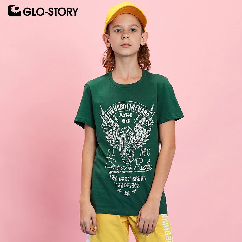 GLO-STORY летние футболки с коротким рукавом в винтажном стиле для