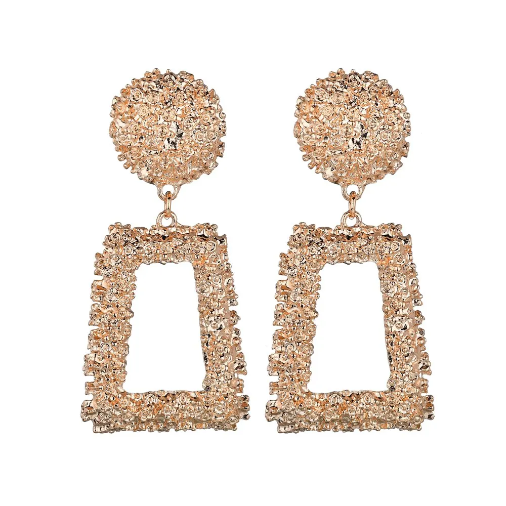 MissCyCy модные панк золотые металлические серьги-гвоздики для женщин массивные