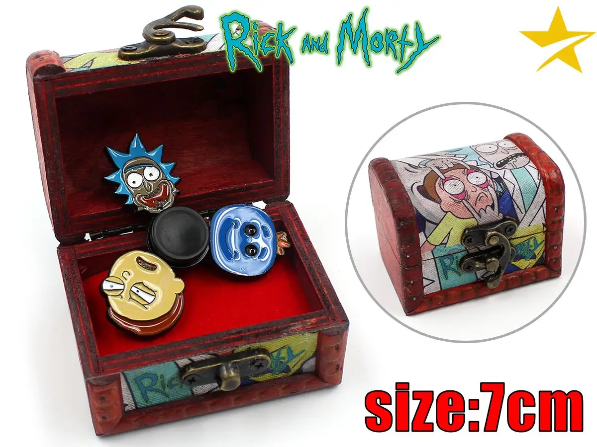 Аниме Рик и Морти металлический фиджет Спиннер снимает стресс дети взрослые