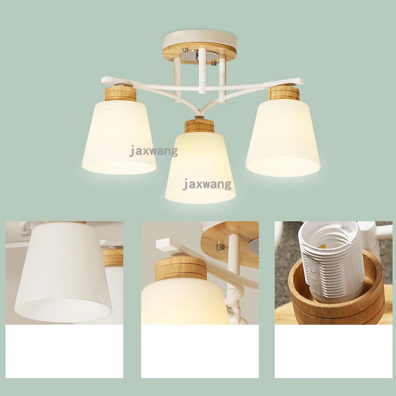 Скандинавский светодиодный потолочный светильник для гостиной Лофт Deco арт-кабинет спальня деревянный потолочный светильник для столовой Бар для чтения потолочные светильники блеск