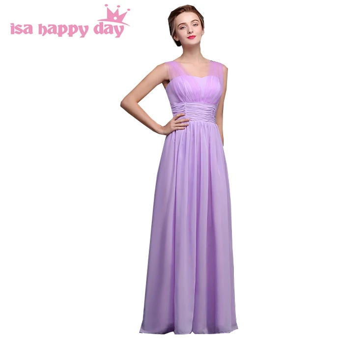 Женское шифоновое платье трапециевидной формы robe de soiree длинное Лавандовое