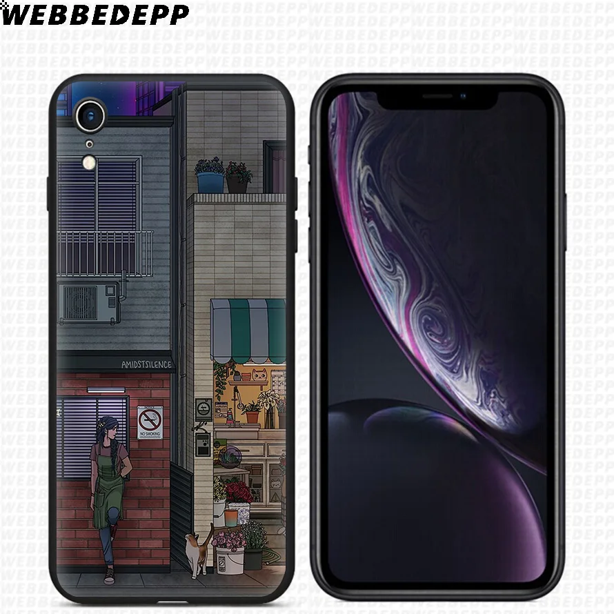 WEBBEDEPP Amidst Silence Anime Soft Silicone Case for iPhone 11 Pro Xr Xs Max X or 10 8 7 6 6S Plus 5 5S SE |