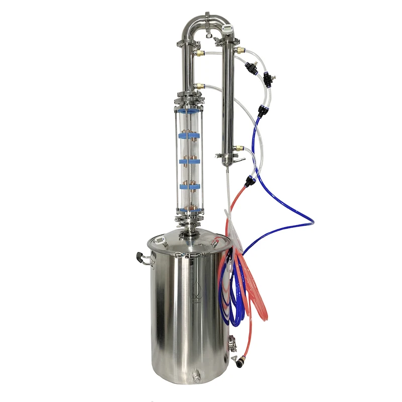 Moonshine still 50l бойлер и 3 дюймовая стеклянная колонна для дистилляции медные