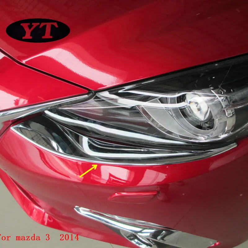 

Auto front light trim,lamp bezel for mazda 3 2014 2015 , Type A,auto accessories,car styling.2pcs