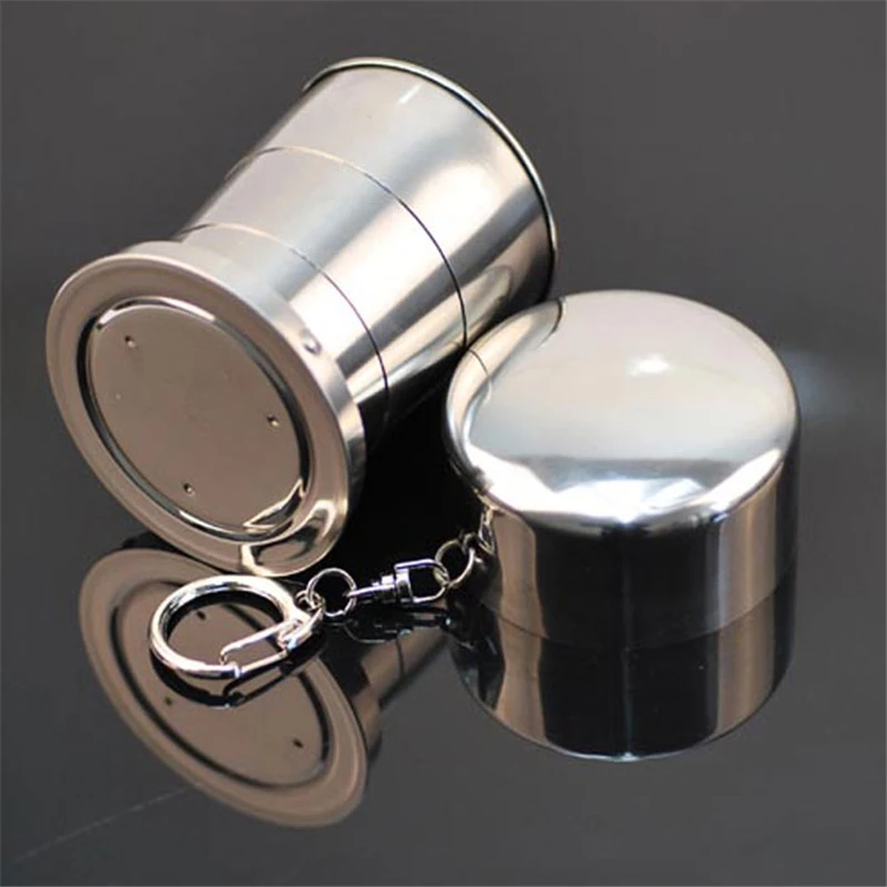 Мини Складная чашка из нержавеющей стали 75 мл|hiking mug|stainless steel cupsteel cup |