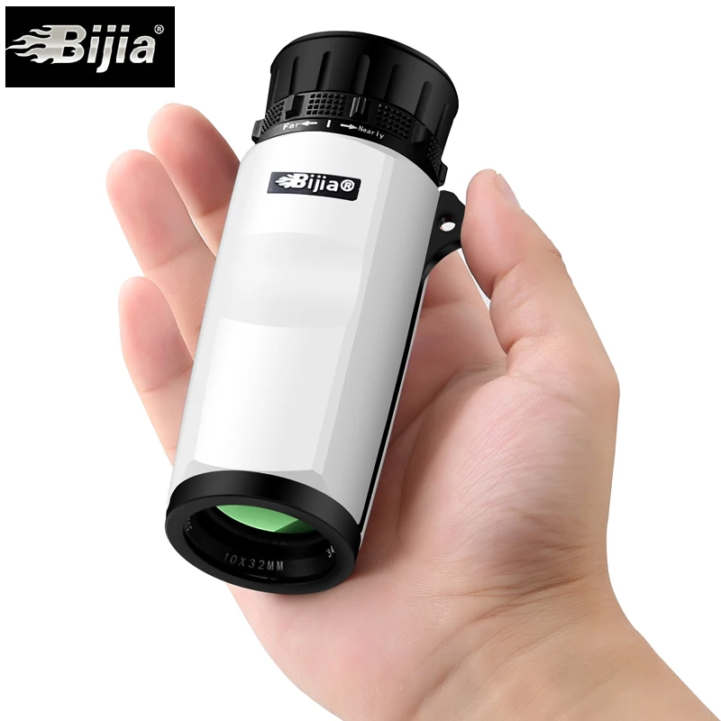 

BIJIA 10X32 HD Monocular Telescope Optical Glass High Power Binoculars Spyglass LLL Night Vision For Tourism Gifts Camping