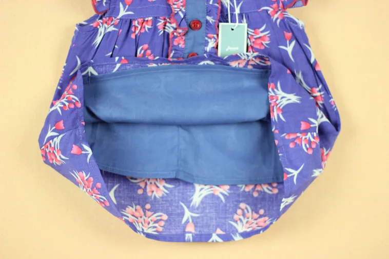 Летняя хлопковая футболка для девочек с цветочным принтом и воланом | Мать