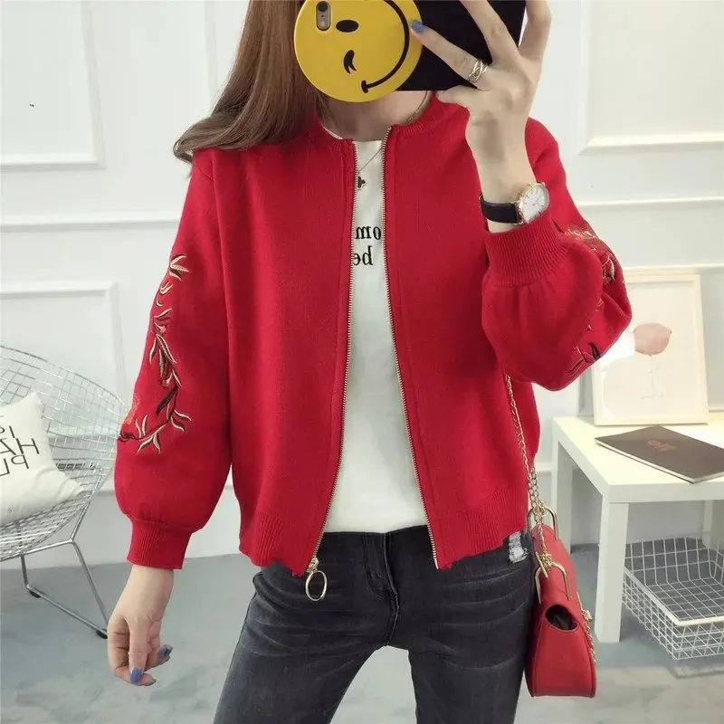 2019 Female Cardigan Cardigans Fashion Autumn Winter Warm O Neck Women Long Sleeve Casual Loose Sweater Knitted Tops |