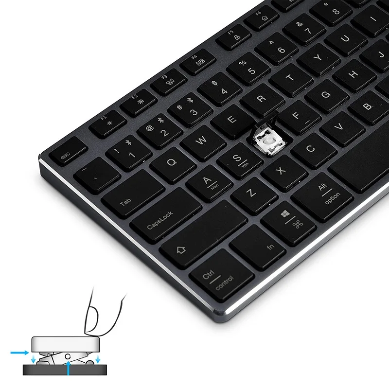 Ajazz AK3.3 ультра тонкий металлический корпус мульти Поддержка беспроводной Bluetooth