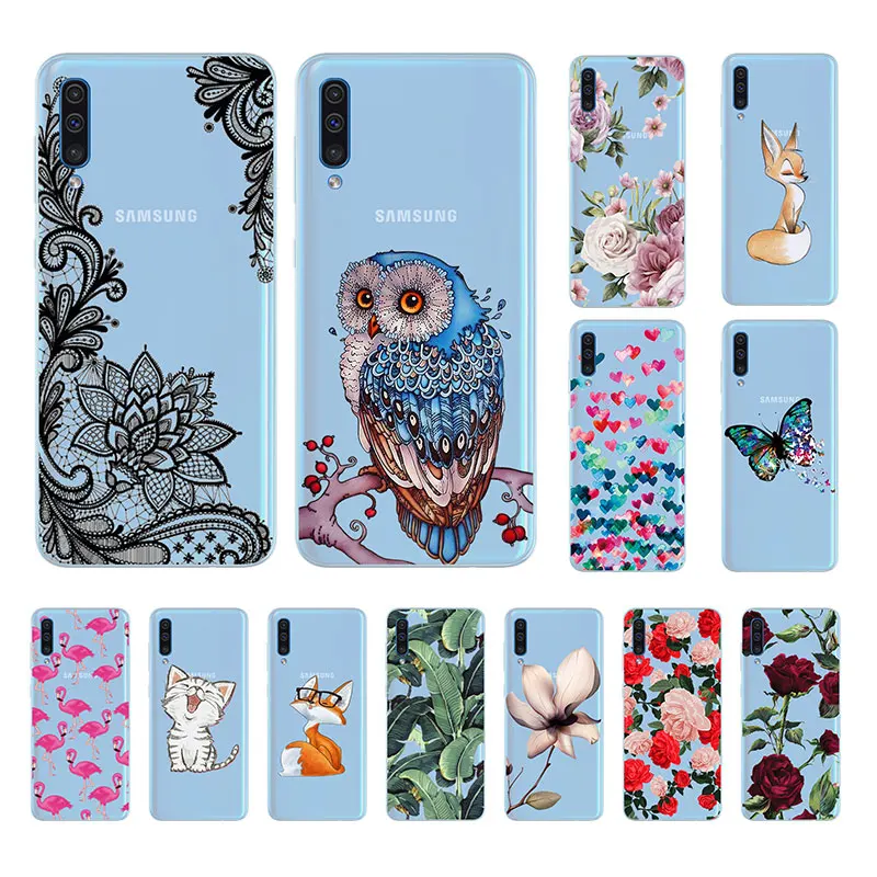Чехол для Samsung A50 A70 с милым мультяшным рисунком A10 Galaxy A20 задняя крышка из силикона