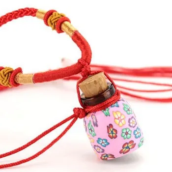 Красивое Ожерелье из глины Fimo 2 мл с бутылочкой эфирного масла стеклянное