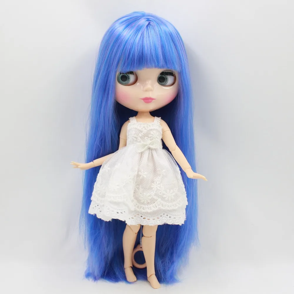 Заводская шарнирная кукла blyth Mix голубые волосы с челкой/бахрома neo 1/6 30 см шарнирная игрушка для тела подарок BL7216/6208