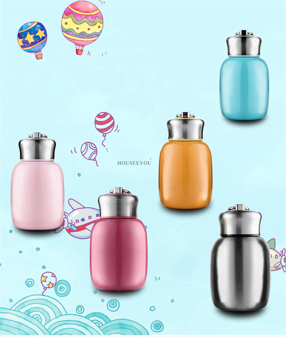 HOT 200ML/280ML Mini Cute Coffee Vacuum Flasks Thermos Stainless Steel Travel Drink Water Bottle Thermoses Cups and Mugs