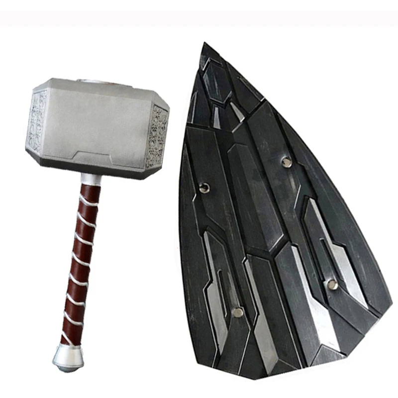 

Cospaly 1:1 War Weapons Thunder Hammer Shield Model Figure Movie Role Playing Gift Safety T