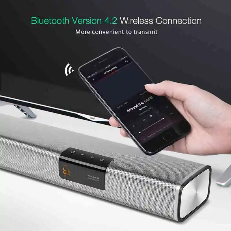 BlitzWolf 60 Вт звуковая панель Smart Soundbar 2 1 аудио канал и сабвуфер 6 динамиков