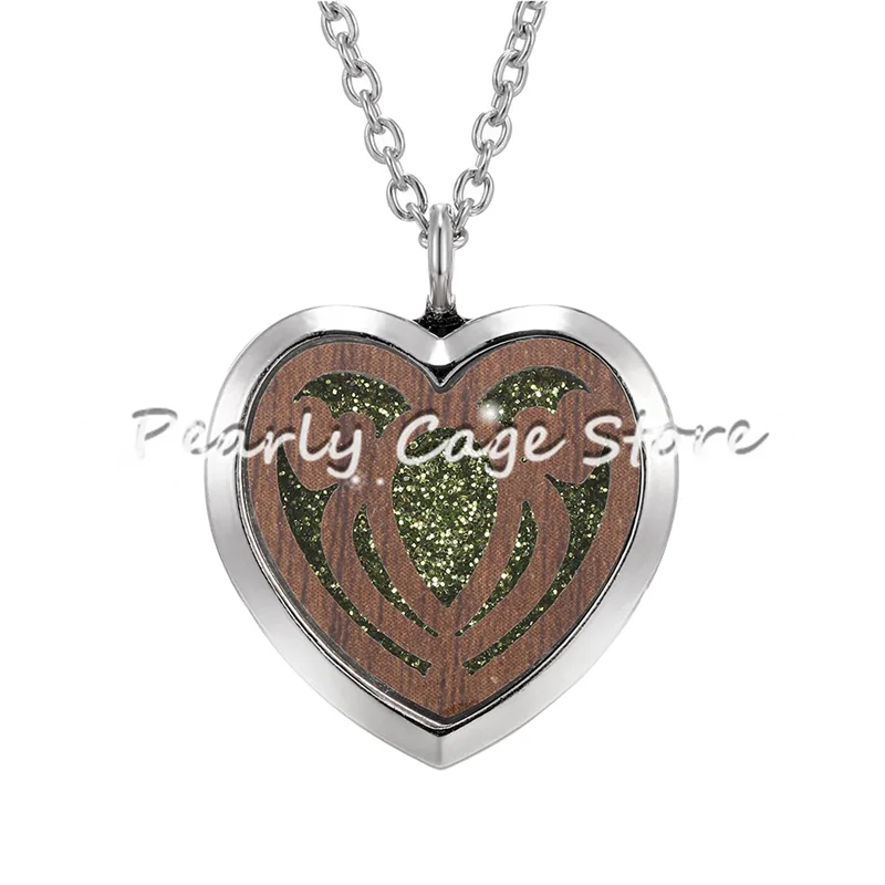 Ожерелье медальон с сердечком ювелирные изделия диффузором из эфирного масла