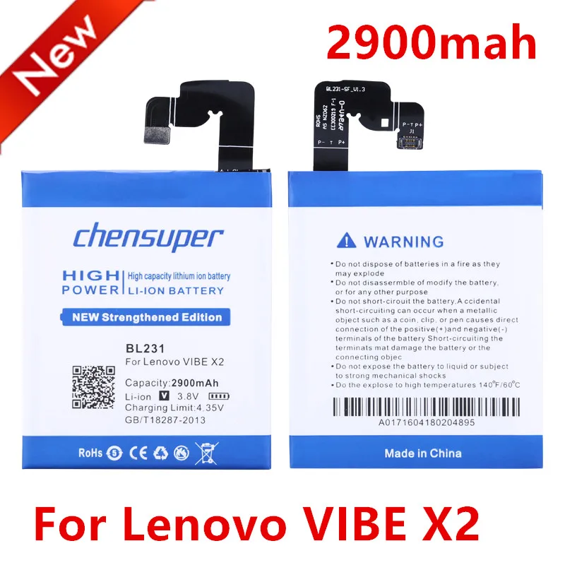Новый BL231 2900 мАч аккумулятор для Lenovo VIBE X2 Аккумулятор TO S90T S90U|Аккумуляторы