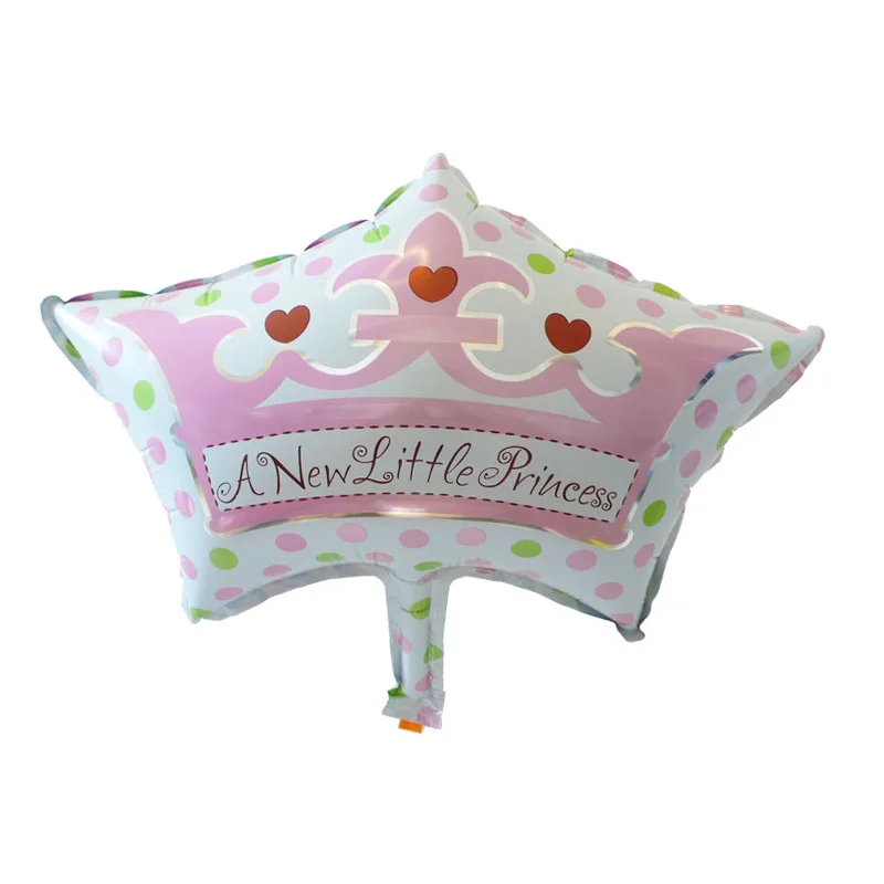 baby girl crown 1 шт большой ребенок мальчик девочка форма шары 1-й День Рождения шар детский душ Гелиевый шар для ребенка пол раскрыть День Рождения Декор - Цвет: baby girl crown