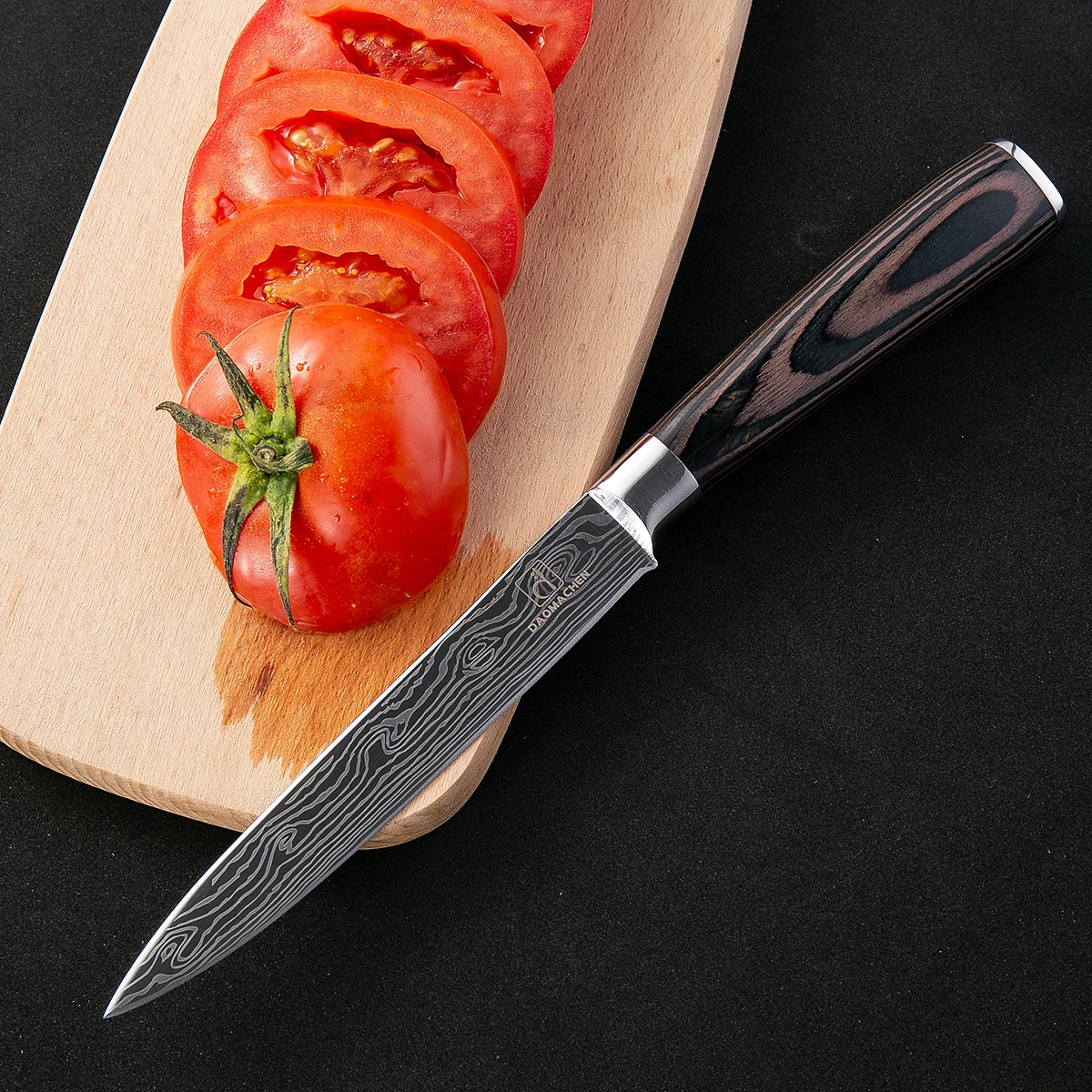 Набор кухонных ножей DAOMACHEN из нержавеющей стали с деревянной ручкой 5 шт.|Наборы