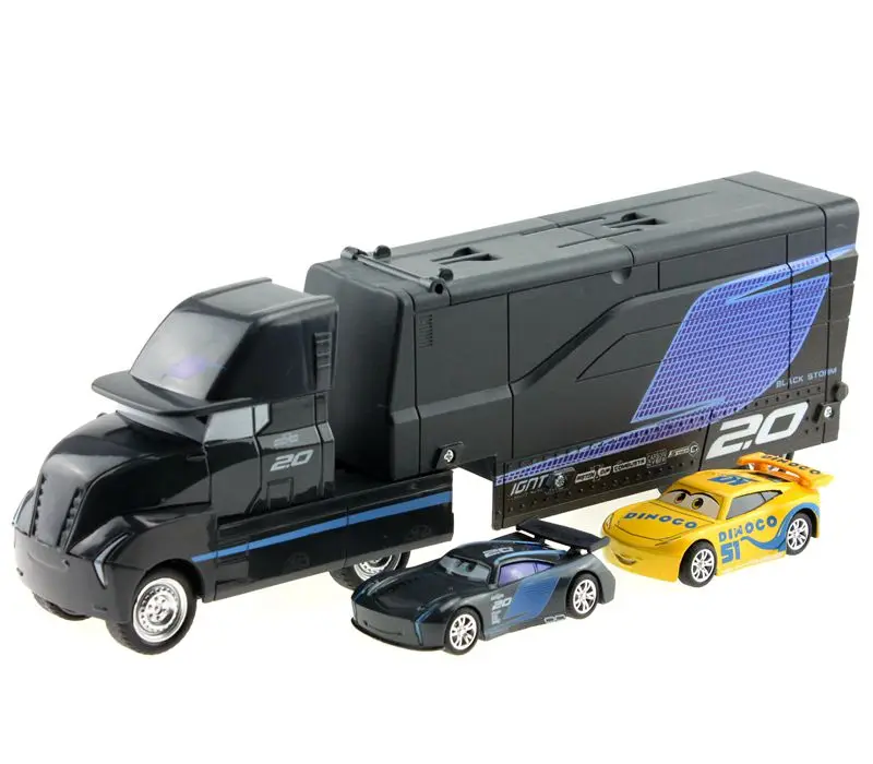 

Disney Pixar Cars 3pcs/lot Jackson Storm Cruz Ramirez Mack Truck 1:55 Diecast Metal Alloy And Plastic Modle Car Toys For Kids