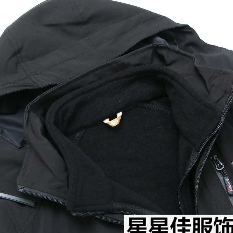 10XL 8XL 6XL мужские зимние 3 в 1 внутренний флис 2 шт набор уличные куртки теплая водонепроницаемая бейсболка для походов с защитной сеткой походная куртка