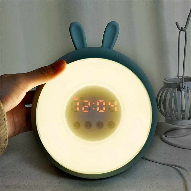 Светодиодный цифровой будильник Sunrise Wake Up Light моделирование прикроватная лампа