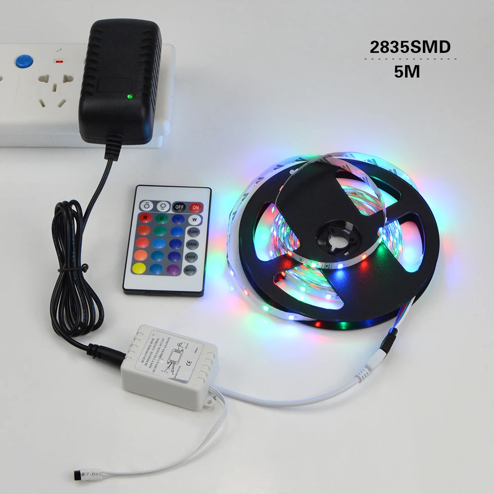 SMD 2835 5050 Светодиодная лента RGB 5 м 10 украшение дома веревка лампа с пультом