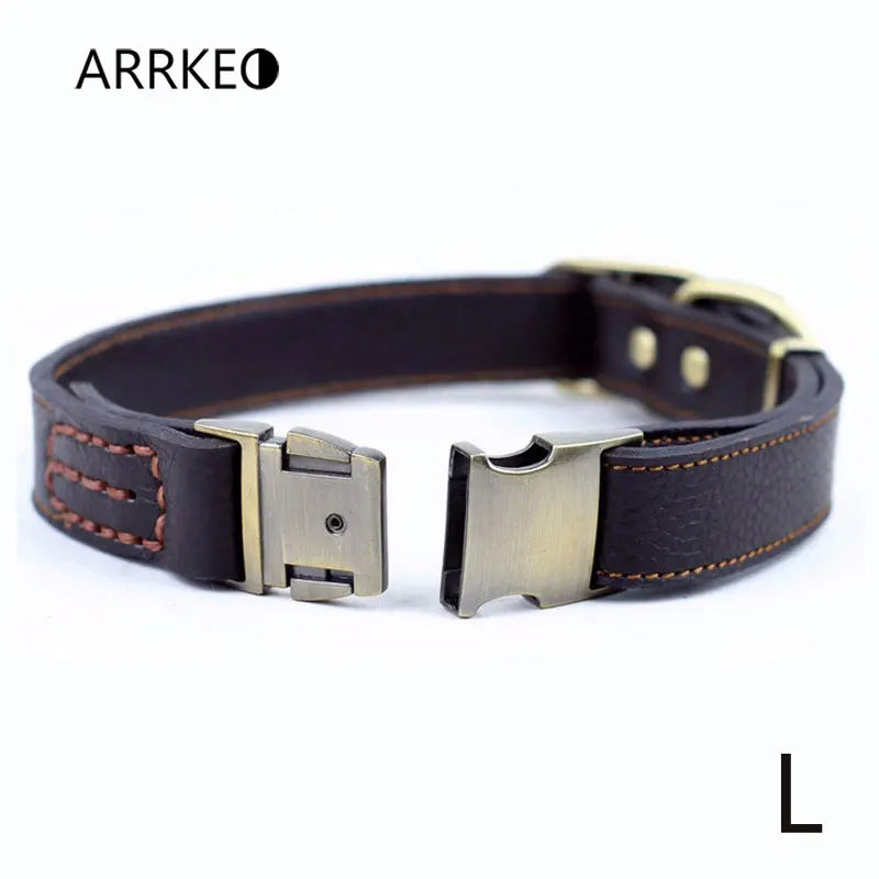 Кожаный ошейник для собак ошейники товары аксессуары маскотас 33 51 см средних и