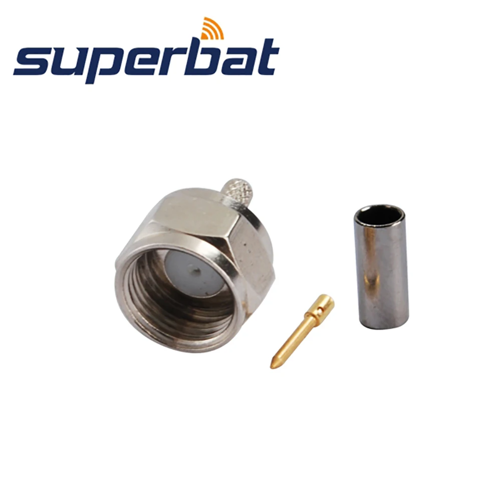 Superbat F прямой штекер мужского типа обжимной для RG179 RG174 RG178 RG316 кабель RF