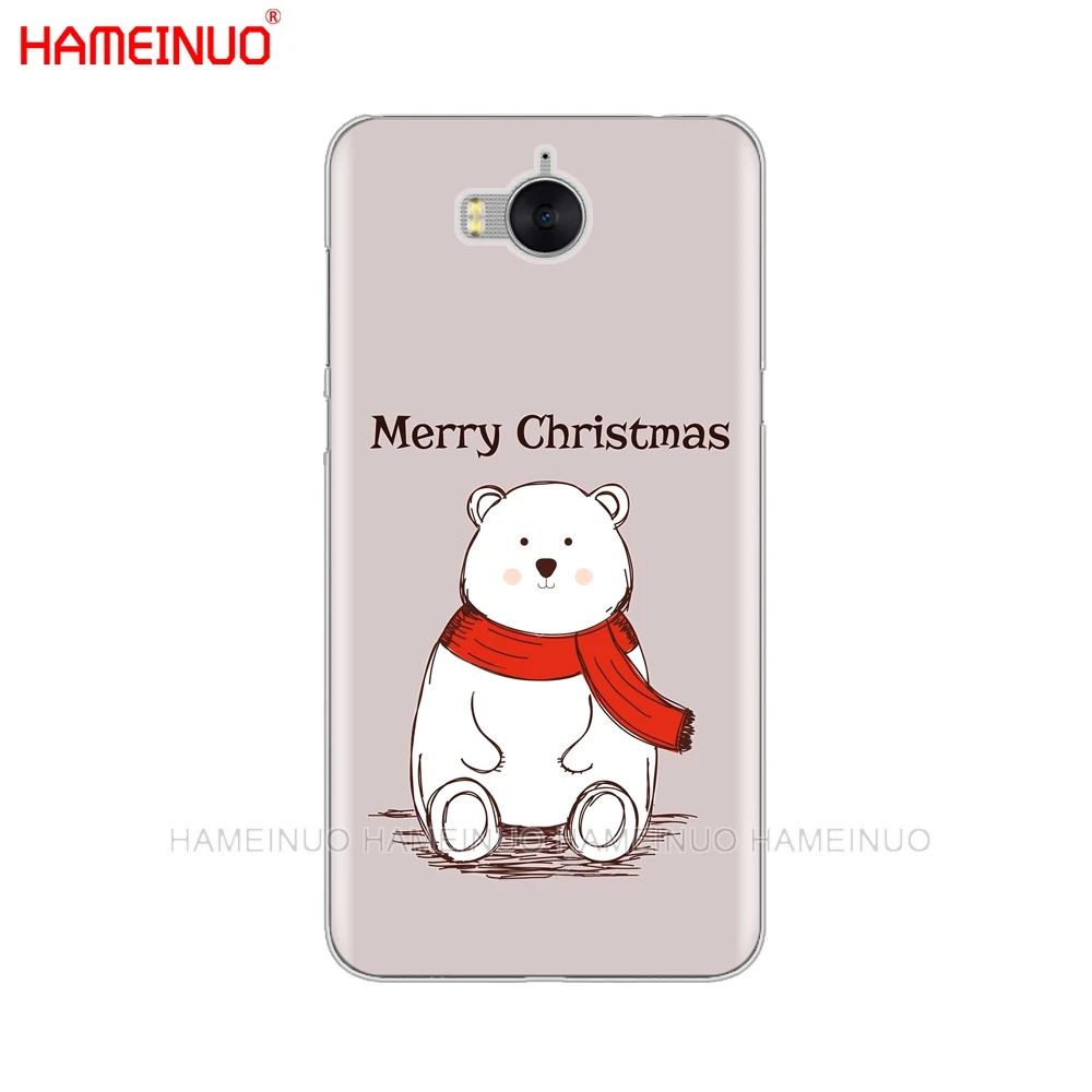 HAMEINUO милый Рождественский и новогодний чехол с медведем для телефона huawei honor 3C 4X 4C