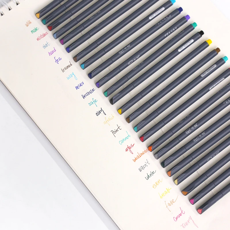 

10 Color Fine Colored Line Pencil Stroke Pen 0.38mm Fiber Pen Watercolor Pens Korean Stationery Kawaii School Supplies Tools