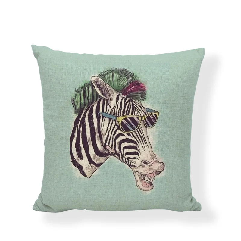 Лидер продаж Зебра Подушка Чехол геометрический черно-белого цвета с принтом в