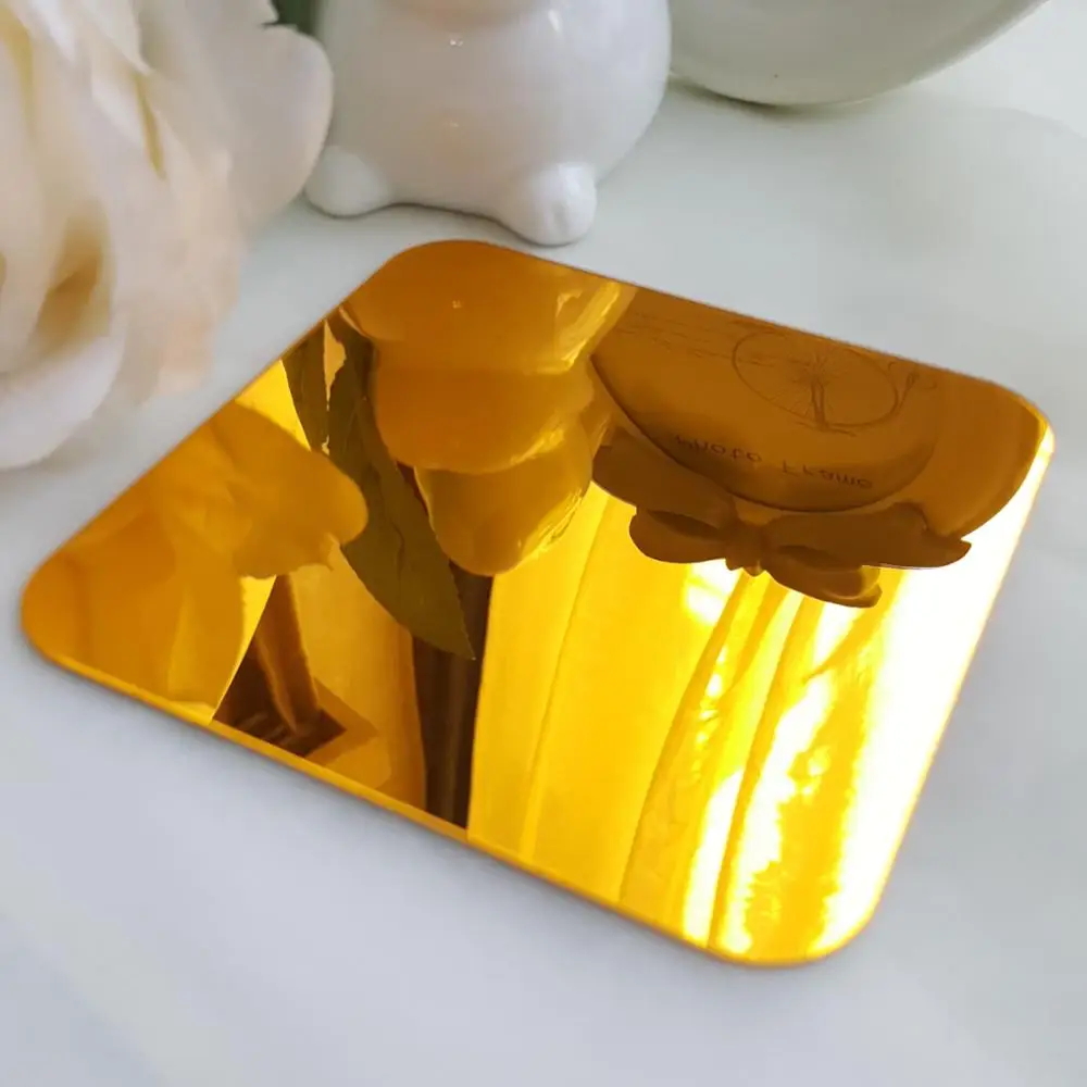 Gold Зеркальные настенные наклейки для украшения комнаты, стикеры для декора спальни, ванной комнаты, дома королевского дворца, роскошные ретро цветочные Настенные обои R187 - Цвет: Gold