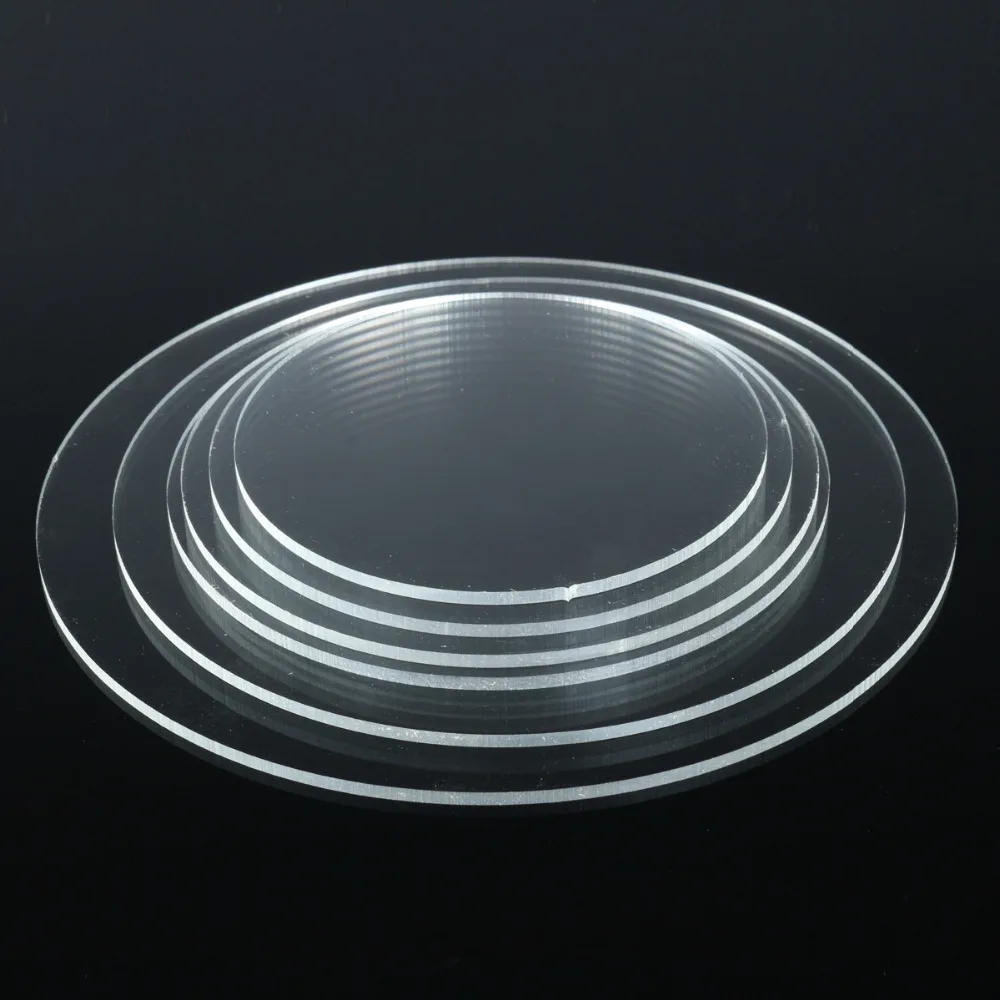 3 мм прозрачные экструдированные акриловые круглые серьги с отверстием диски