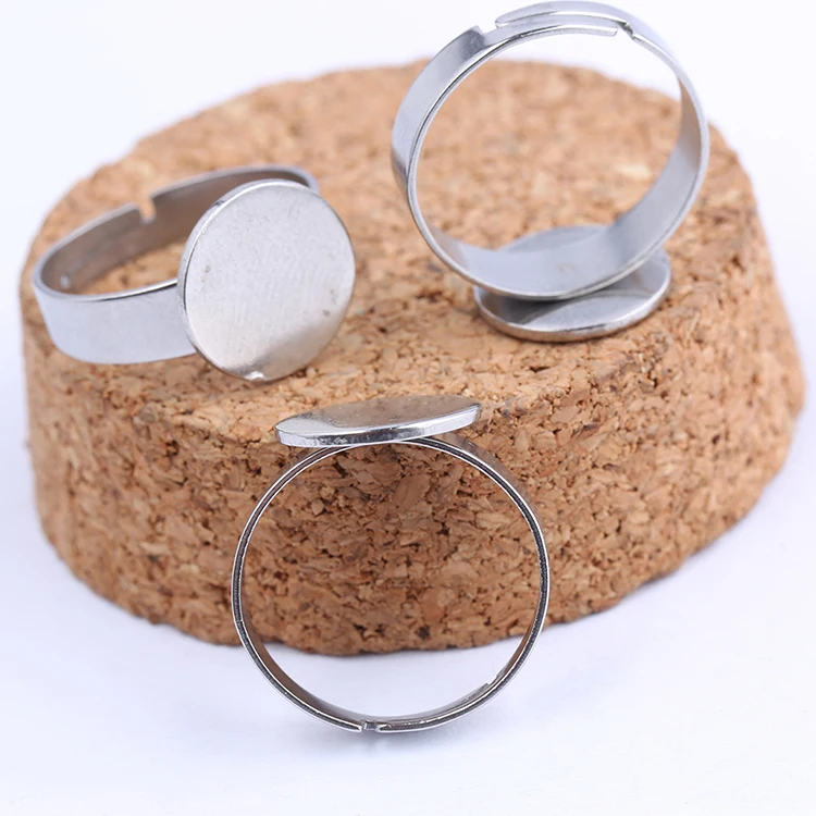 Onwear 10 шт. 12 мм dis Регулируемые заготовки для колец из нержавеющей стали diy установка основы для изготовления колец